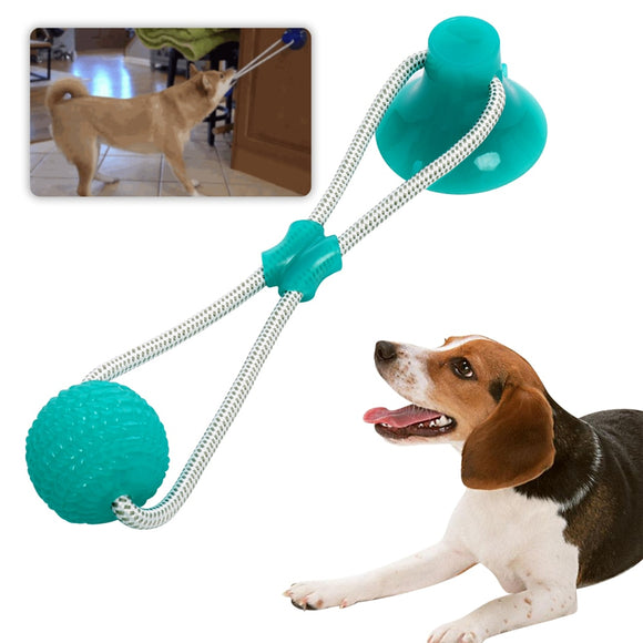 Multifunction Pet Molar Bite Dog Toys Rubber Chew Ball Cleaning Teeth Safe Elasticity Soft Puppy Suction Cup Biting Toy