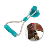 Multifunction Pet Molar Bite Dog Toys Rubber Chew Ball Cleaning Teeth Safe Elasticity Soft Puppy Suction Cup Biting Toy