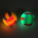 Dog Chew Toy Flashing Football Shape LED Light Sound Bouncy Ball Funny Pet Toy